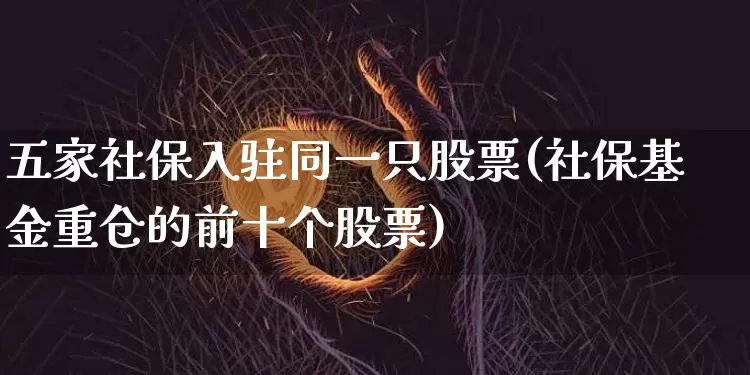 五家社保入驻同一只股票(社保基金重仓的前十个股票)_https://www.jyywjc.com_股票板块_第1张