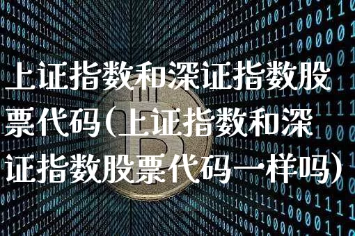 上证指数和深证指数股票代码(上证指数和深证指数股票代码一样吗)_https://www.jyywjc.com_股票趋势_第1张
