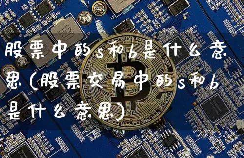 股票中的s和b是什么意思(股票交易中的s和b是什么意思)_https://www.jyywjc.com_股票价格_第1张