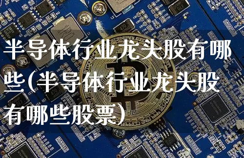 半导体行业龙头股有哪些(半导体行业龙头股有哪些股票)_https://www.jyywjc.com_股票价格_第1张