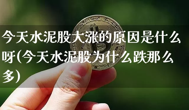 今天水泥股大涨的原因是什么呀(今天水泥股为什么跌那么多)_https://www.jyywjc.com_股票趋势_第1张