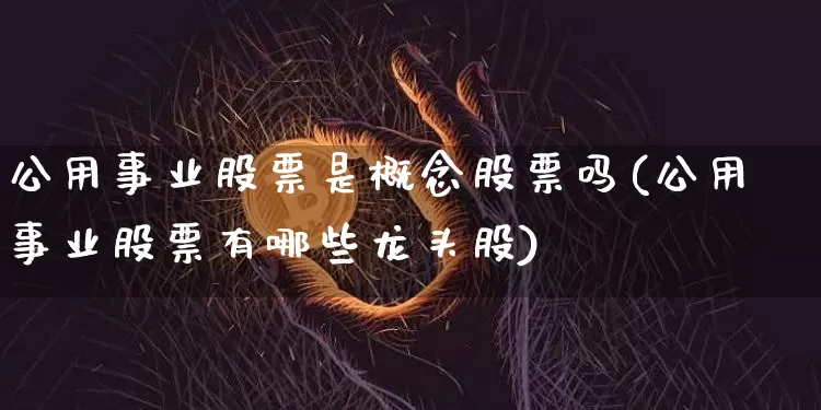 公用事业股票是概念股票吗(公用事业股票有哪些龙头股)_https://www.jyywjc.com_股票_第1张