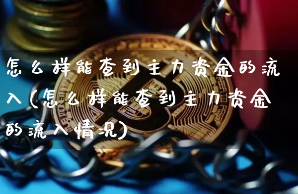 怎么样能查到主力资金的流入(怎么样能查到主力资金的流入情况)_https://www.jyywjc.com_股票趋势_第1张