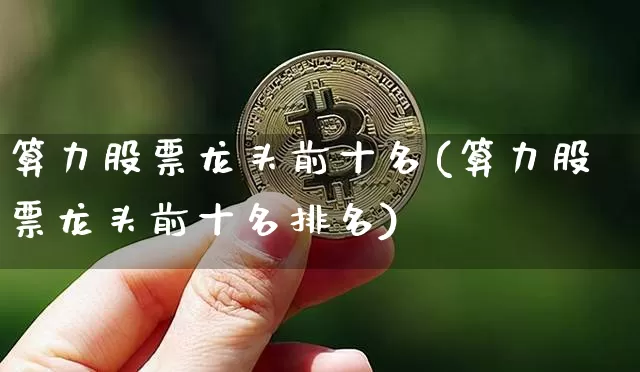 算力股票龙头前十名(算力股票龙头前十名排名)_https://www.jyywjc.com_深交所_第1张
