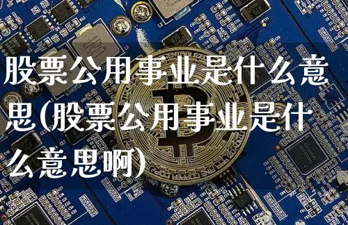 股票公用事业是什么意思(股票公用事业是什么意思啊)_https://www.jyywjc.com_股票趋势_第1张