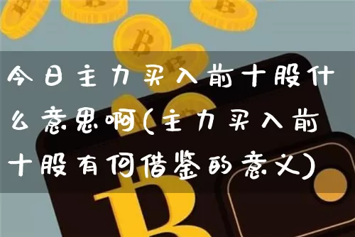 今日主力买入前十股什么意思啊(主力买入前十股有何借鉴的意义)_https://www.jyywjc.com_股票板块_第1张