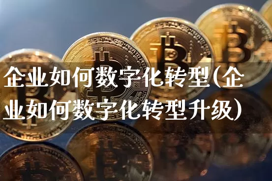 企业如何数字化转型(企业如何数字化转型升级)_https://www.jyywjc.com_股票_第1张