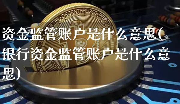 资金监管账户是什么意思(银行资金监管账户是什么意思)_https://www.jyywjc.com_股票行情_第1张