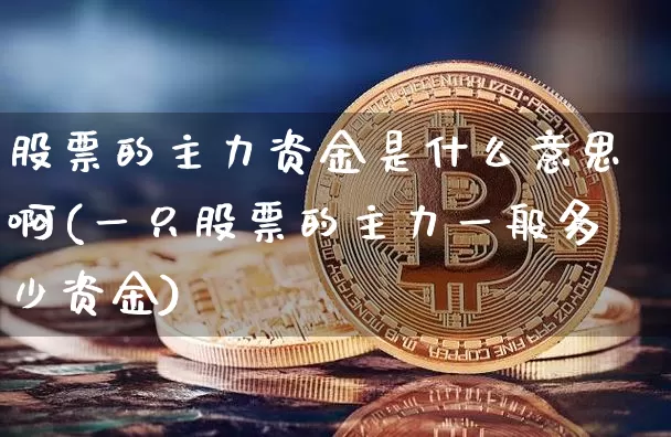 股票的主力资金是什么意思啊(一只股票的主力一般多少资金)_https://www.jyywjc.com_股票行情_第1张