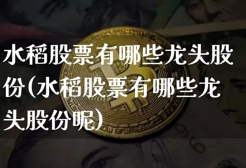 水稻股票有哪些龙头股份(水稻股票有哪些龙头股份呢)_https://www.jyywjc.com_股票_第1张