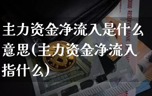 主力资金净流入是什么意思(主力资金净流入指什么)_https://www.jyywjc.com_股票趋势_第1张
