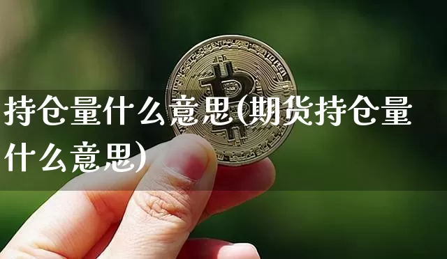 持仓量什么意思(期货持仓量什么意思)_https://www.jyywjc.com_股票_第1张
