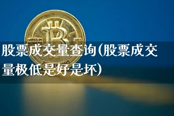 股票成交量查询(股票成交量极低是好是坏)_https://www.jyywjc.com_科创板_第1张