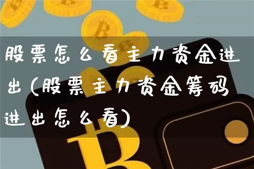 股票怎么看主力资金进出(股票主力资金筹码进出怎么看)_https://www.jyywjc.com_股票价格_第1张