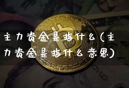 主力资金是指什么(主力资金是指什么意思)_https://www.jyywjc.com_股票行情_第1张