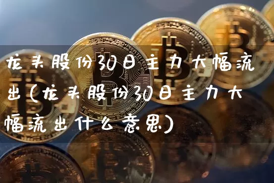 龙头股份30日主力大幅流出(龙头股份30日主力大幅流出什么意思)_https://www.jyywjc.com_股票板块_第1张