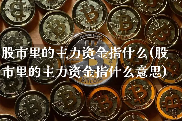 股市里的主力资金指什么(股市里的主力资金指什么意思)_https://www.jyywjc.com_股票价格_第1张