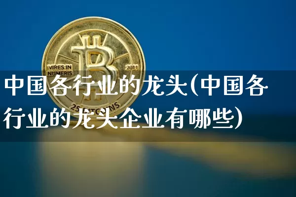 中国各行业的龙头(中国各行业的龙头企业有哪些)_https://www.jyywjc.com_股票板块_第1张