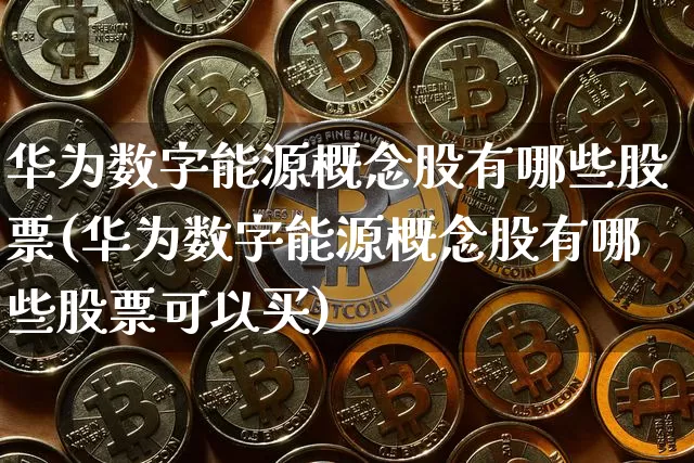 华为数字能源概念股有哪些股票(华为数字能源概念股有哪些股票可以买)_https://www.jyywjc.com_北交所_第1张