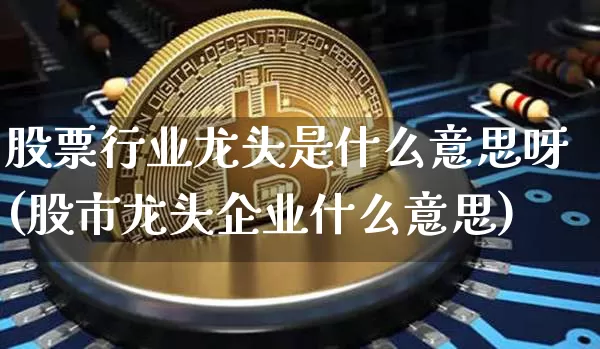 股票行业龙头是什么意思呀(股市龙头企业什么意思)_https://www.jyywjc.com_股票趋势_第1张