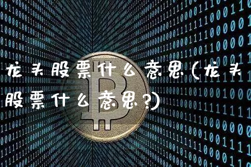 龙头股票什么意思(龙头股票什么意思?)_https://www.jyywjc.com_股票趋势_第1张