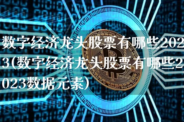 数字经济龙头股票有哪些2023(数字经济龙头股票有哪些2023数据元素)_https://www.jyywjc.com_股票_第1张