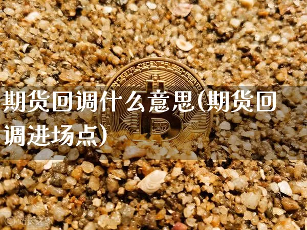 期货回调什么意思(期货回调进场点)_https://www.jyywjc.com_科创板_第1张