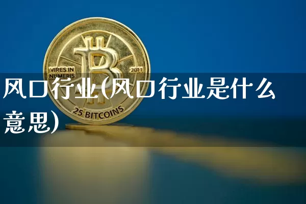 风口行业(风口行业是什么意思)_https://www.jyywjc.com_股票板块_第1张