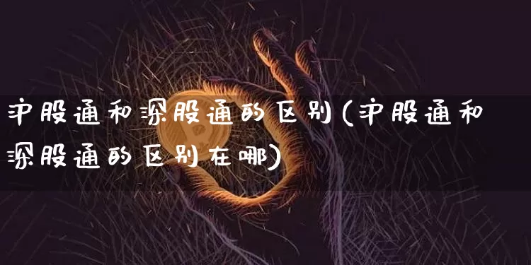 沪股通和深股通的区别(沪股通和深股通的区别在哪)_https://www.jyywjc.com_股票价格_第1张