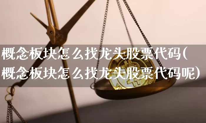 概念板块怎么找龙头股票代码(概念板块怎么找龙头股票代码呢)_https://www.jyywjc.com_上交所_第1张