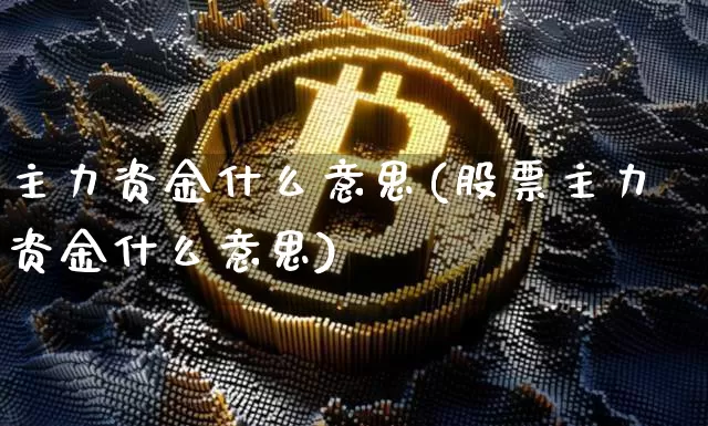 主力资金什么意思(股票主力资金什么意思)_https://www.jyywjc.com_股票_第1张